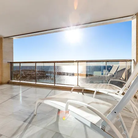 1st Line Mascarat Beach- Solarium Terrace & Pool Apartment